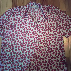 WATERMELONS🍉🍉🍉🍉 on a vintage collared shirt